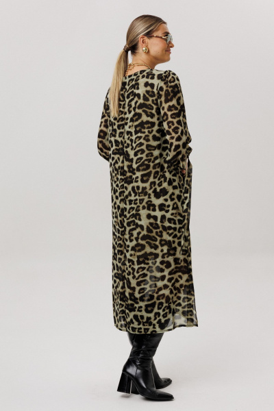 Платье Anelli 1733 зеленый_леопард - фото 8