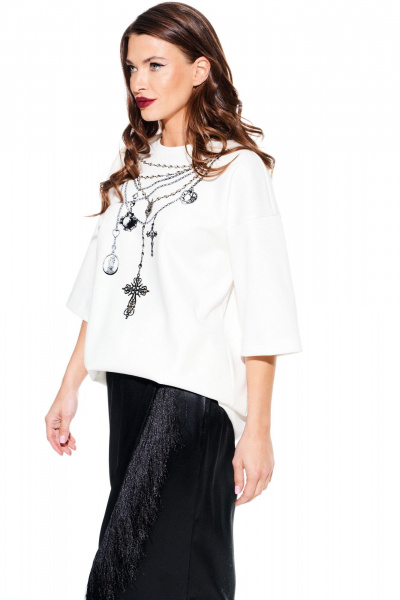 Джемпер ELLETTO 3940 молочный - фото 6