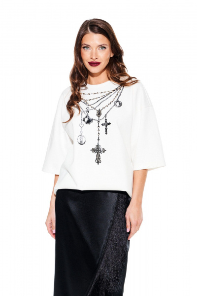 Джемпер ELLETTO 3940 молочный - фото 2