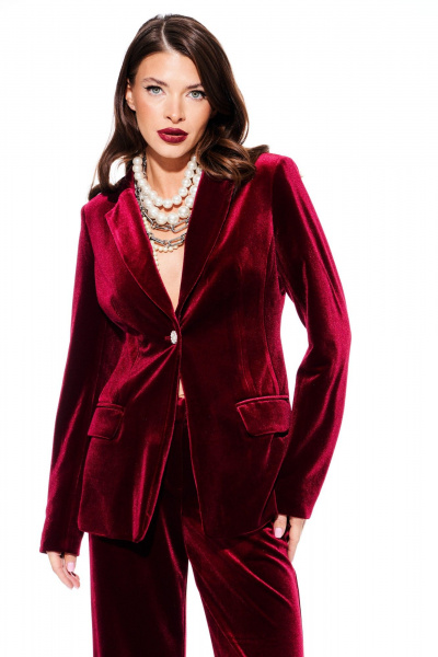 Брюки, жакет ELLETTO 5322 вишня - фото 4