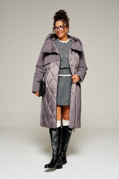 Пальто Beautiful&Free 8023 дымчато-лиловый - фото 7