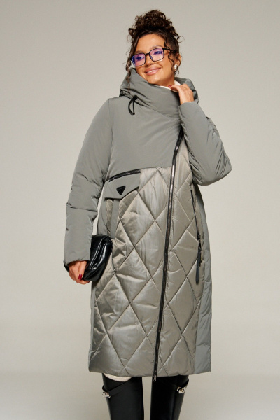 Пальто Beautiful&Free 8023 серый - фото 2