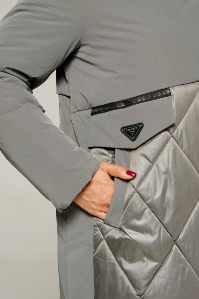 Пальто Beautiful&Free 8023 серый - фото 7