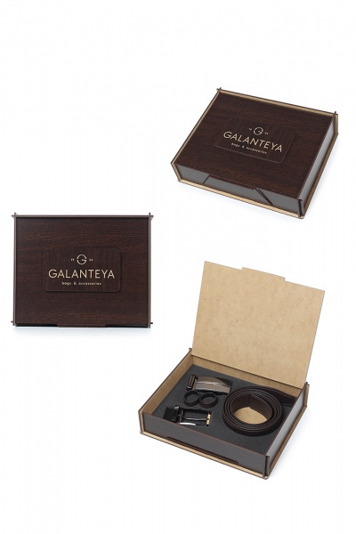 Ремень Galanteya 9525.25с2206к45 3р кор.т/коричн - фото 1