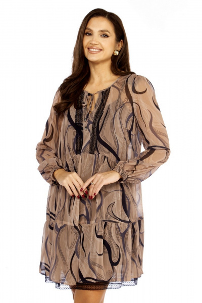 Платье Милора-стиль 1035 песочный - фото 2