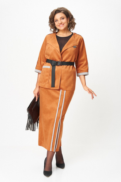 Жакет, юбка Michel chic 1388/1 рыжий - фото 1