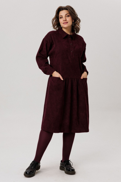 Платье Anelli 1730 морозная_вишня - фото 5