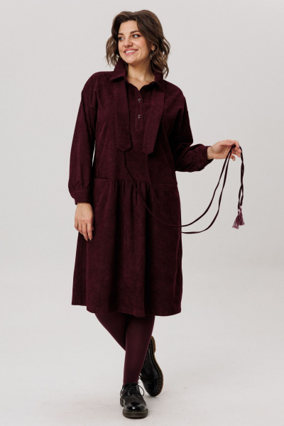 Платье Anelli 1730 морозная_вишня - фото 4