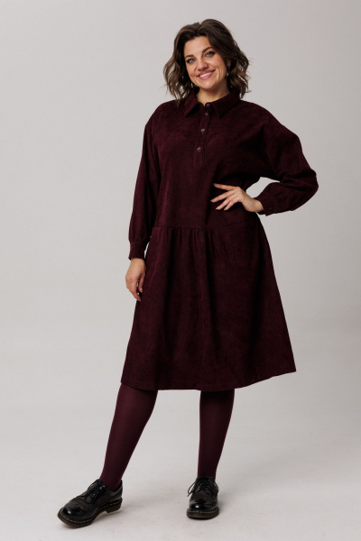 Платье Anelli 1730 морозная_вишня - фото 2