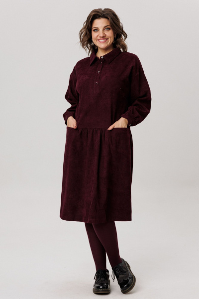 Платье Anelli 1730 морозная_вишня - фото 1