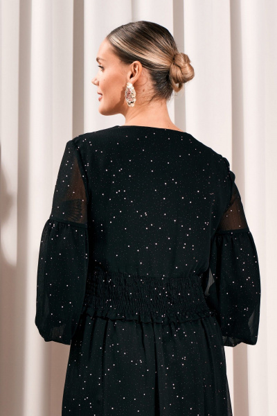 Платье с V-образным вырезом и кокеткой из текстиля Lissana 4776 - фото 11