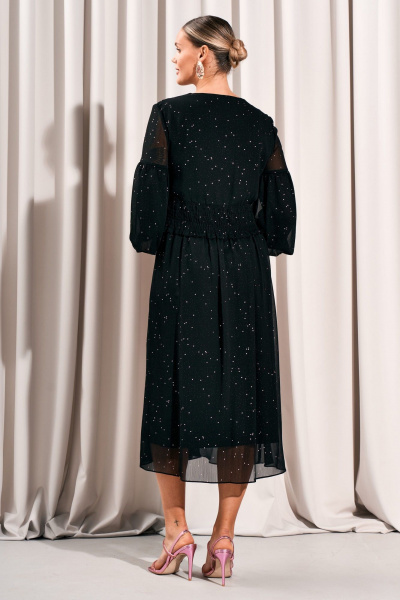 Платье с V-образным вырезом и кокеткой из текстиля Lissana 4776 - фото 9