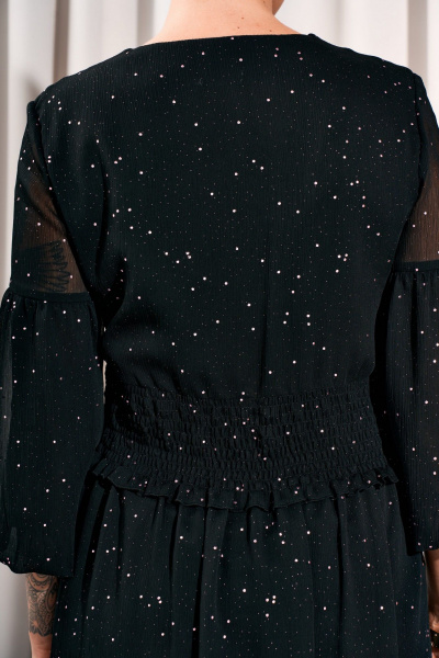 Платье с V-образным вырезом и кокеткой из текстиля Lissana 4776 - фото 10