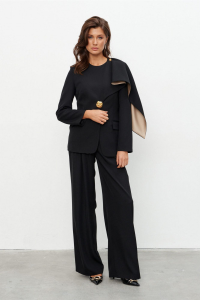 Брюки, жакет KaVaRi 8053 черный - фото 1