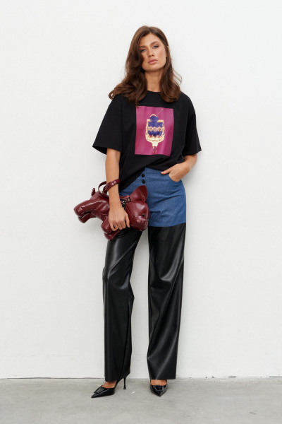 Брюки KaVaRi 3014.1 черно-синий - фото 12