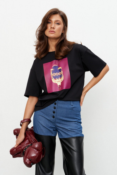 Брюки KaVaRi 3014.1 черно-синий - фото 8