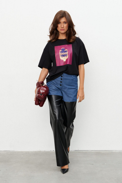 Брюки KaVaRi 3014.1 черно-синий - фото 7