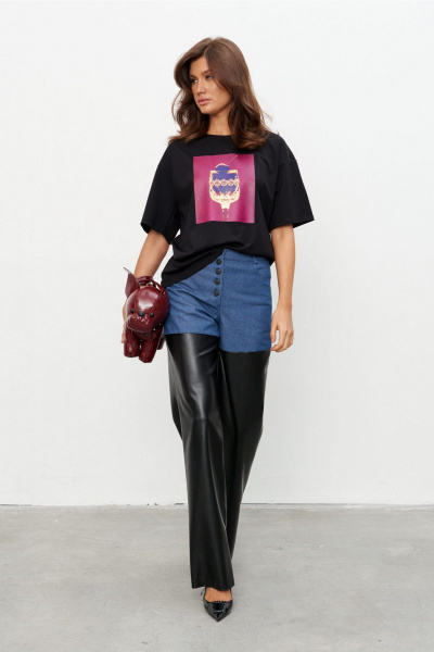 Брюки KaVaRi 3014.1 черно-синий - фото 6