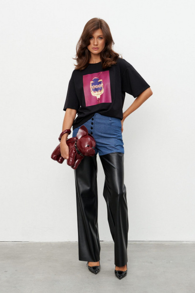 Брюки KaVaRi 3014.1 черно-синий - фото 5