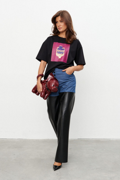 Брюки KaVaRi 3014.1 черно-синий - фото 1