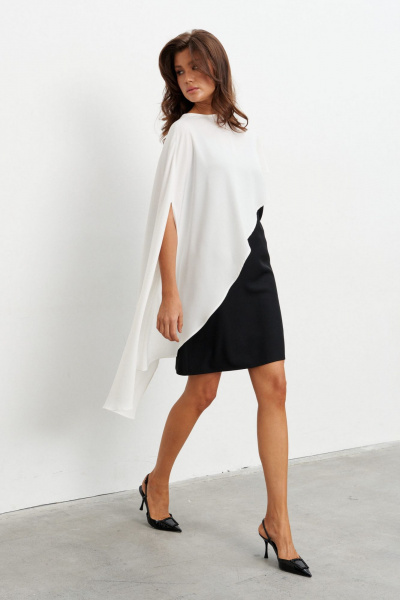 Платье KaVaRi 1130 черно-белый - фото 2