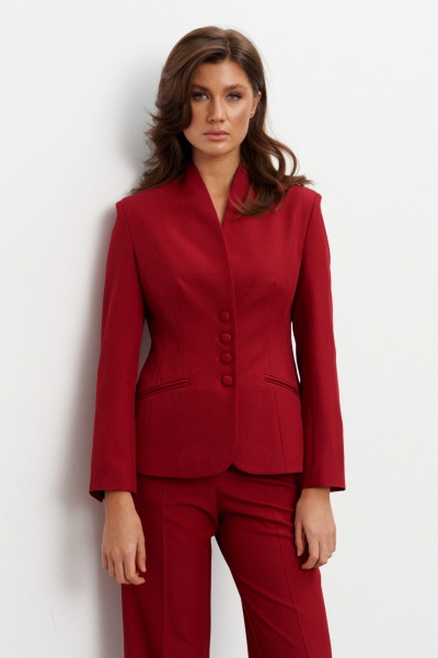 Брюки, жакет KaVaRi 8045.2 бургунди - фото 3