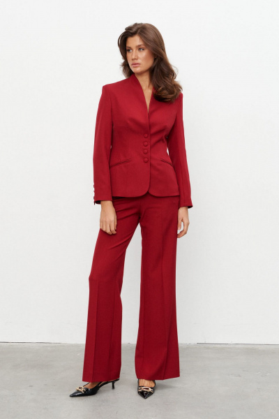 Брюки, жакет KaVaRi 8045.2 бургунди - фото 2