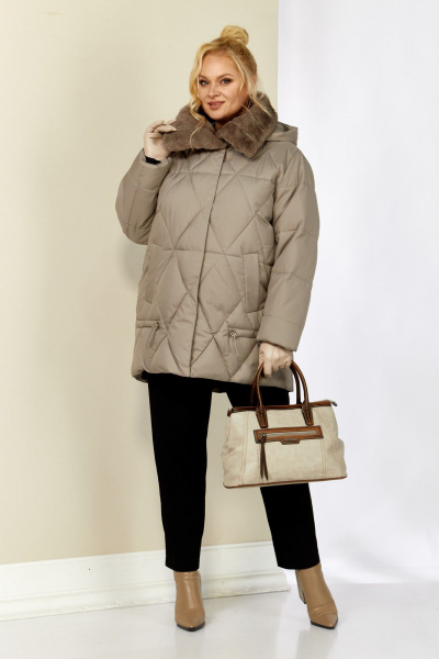 Куртка Shetti 2207 бежево-серый - фото 8