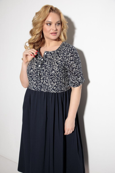 Платье Michel chic 2058 темно-синий - фото 4
