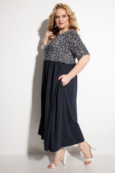 Платье Michel chic 2058 темно-синий - фото 2