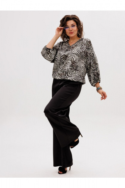 Блуза Anelli 1676.1 белая_саванна - фото 10