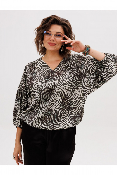 Блуза Anelli 1676.1 белая_саванна - фото 8