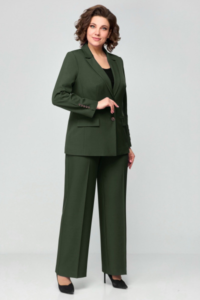 Брюки, жакет Мишель стиль 1177 хвойно-зеленый - фото 7