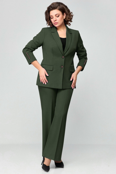 Брюки, жакет Мишель стиль 1177 хвойно-зеленый - фото 3