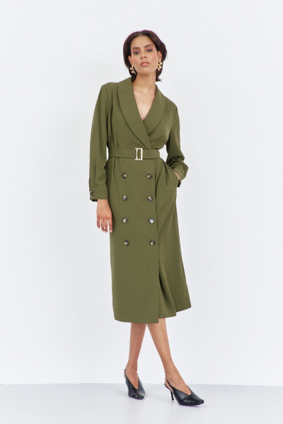 Платье FLAIM 2027 хаки - фото 2