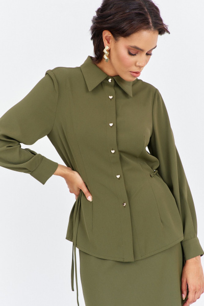 Рубашка, юбка FLAIM 2032 хаки - фото 5