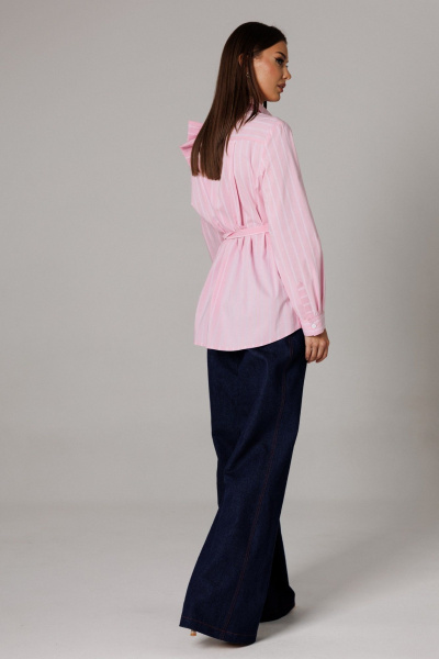 Блуза, брюки Ларс Стиль 1177 розовый-синий - фото 3