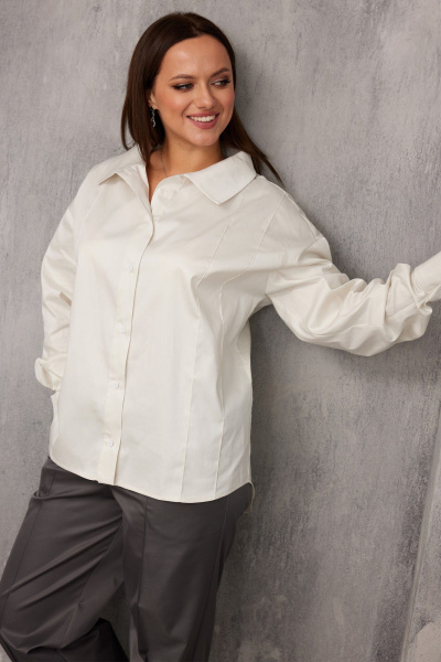 Блуза BegiModa 4144 сливочный - фото 9