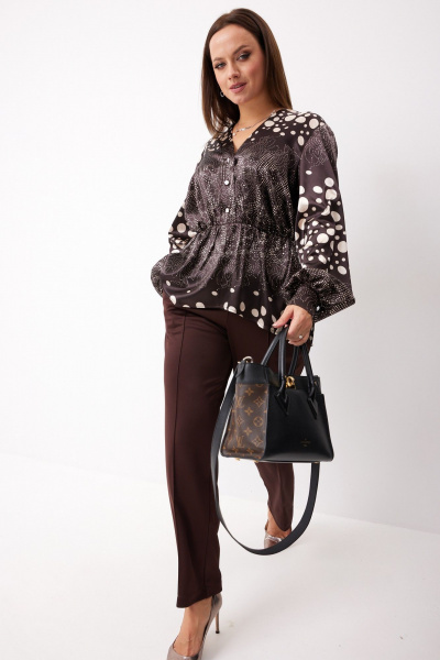 Блуза BegiModa 4146 шоколад - фото 5