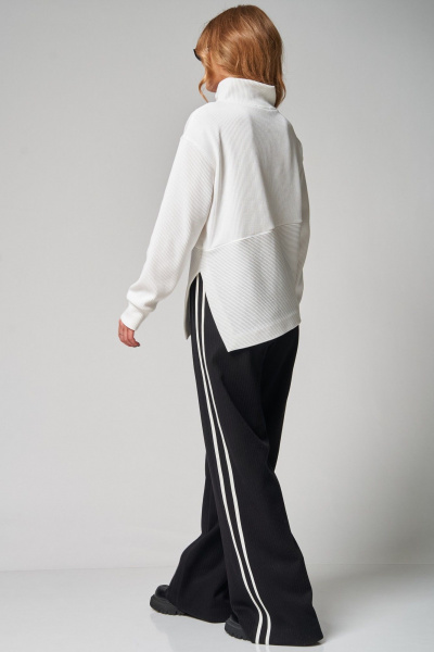 Брюки, джемпер Laikony L-483 белый+черный - фото 9