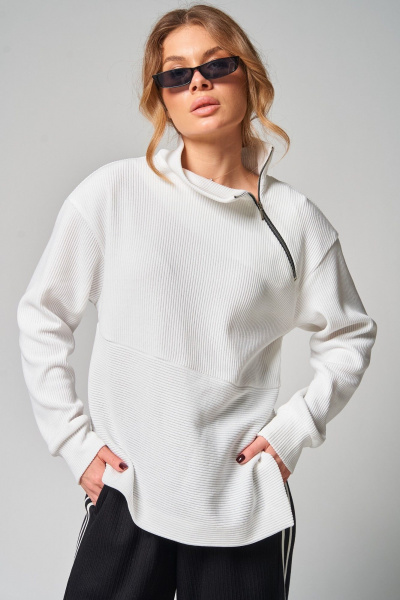 Брюки, джемпер Laikony L-483 белый+черный - фото 8