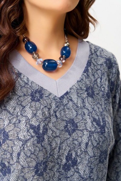 Платье Fita 5091 серо-синий - фото 7