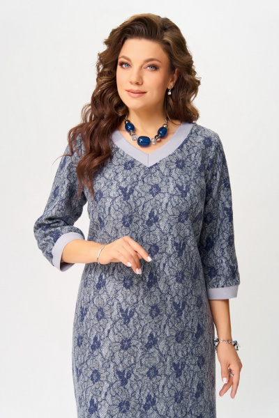 Платье Fita 5091 серо-синий - фото 6