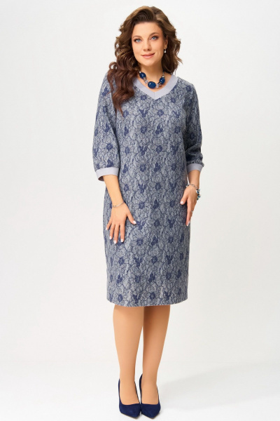 Платье Fita 5091 серо-синий - фото 3