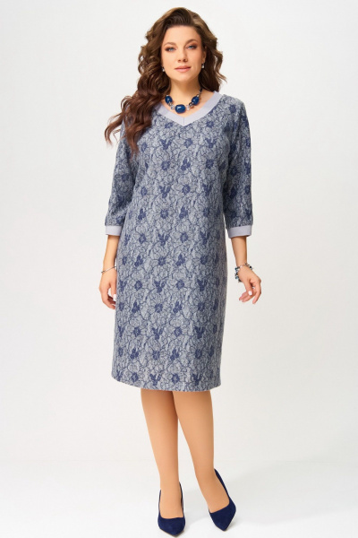 Платье Fita 5091 серо-синий - фото 2