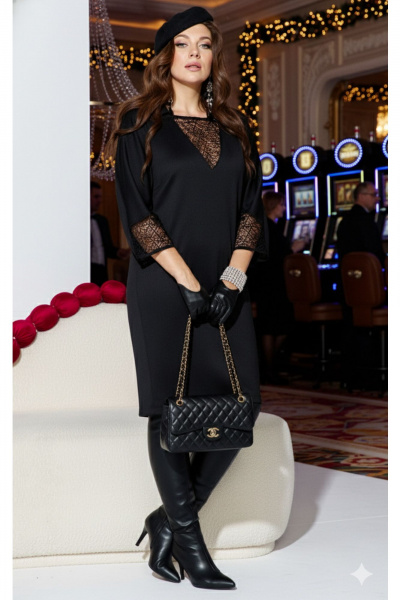 Платье Vittoria Queen 27383 черный - фото 7