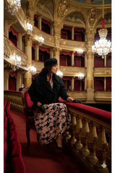 Блуза, жакет, юбка Vittoria Queen 27613 черно-бежевый - фото 10