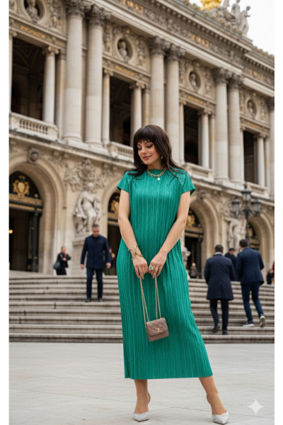 Платье Vittoria Queen 28513/1 зеленый - фото 6
