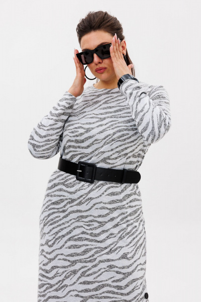 Платье Anelli 1755 серая_магия - фото 7