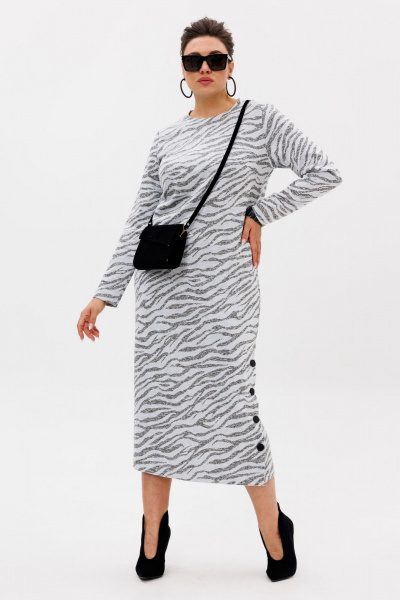 Платье Anelli 1755 серая_магия - фото 2